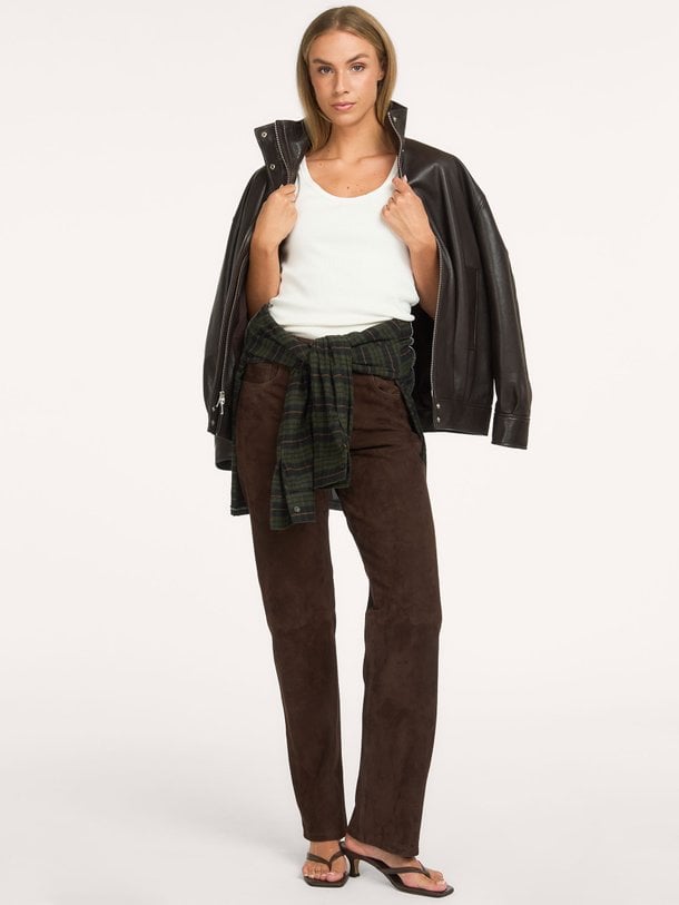 JEAN Goat Suede Sturdy Jean, suède broek