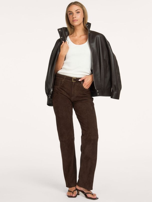 JEAN Goat Suede Sturdy Jean, suède broek