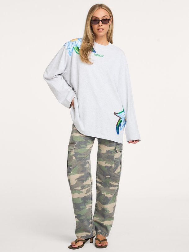 Eliza Wide Skate Longsleeve Eliza, katoenmix oversized longsleeve