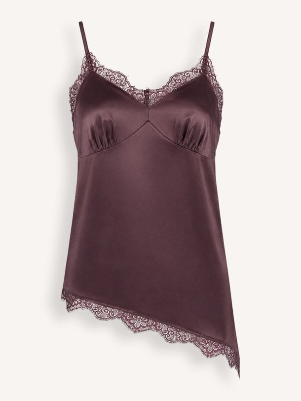 Faye, viscosemix top met kant