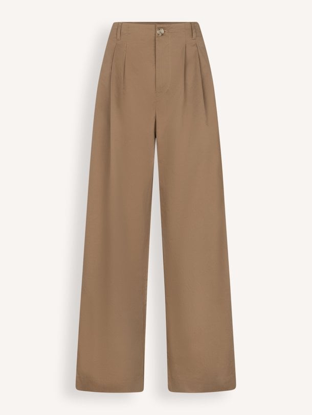 PAREE Pleated straight trousers Paree, katoenmix broek