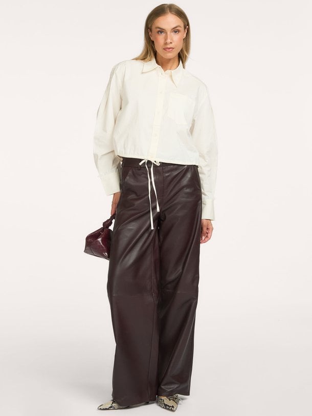 DAVINA Sheep Soft Waxed Davina, lederen broek