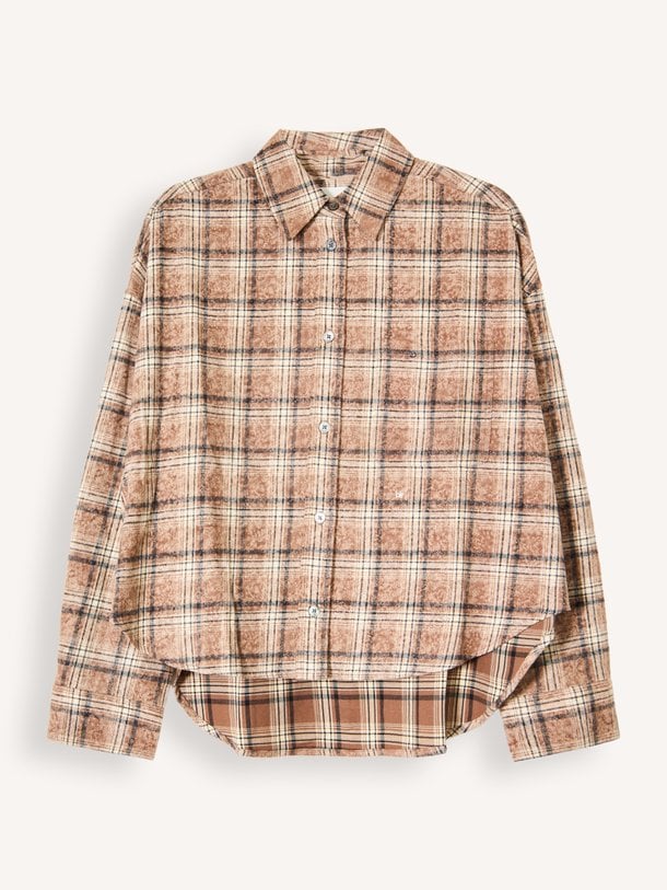 JAXIE S1159 Jaxie, katoenen geruite blouse