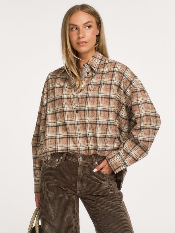 JAXIE S1159 Jaxie, katoenen geruite blouse