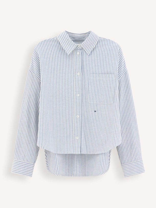 JAXIE S1159 Jaxie, katoenmix gestreepte blouse