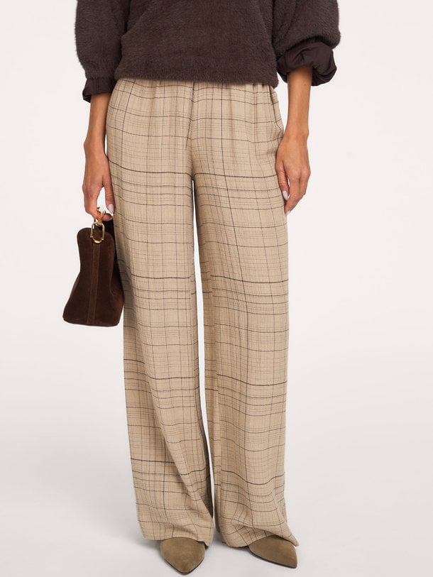 CELISS Pull on pants Celiss, viscose/wolmix geruite broek