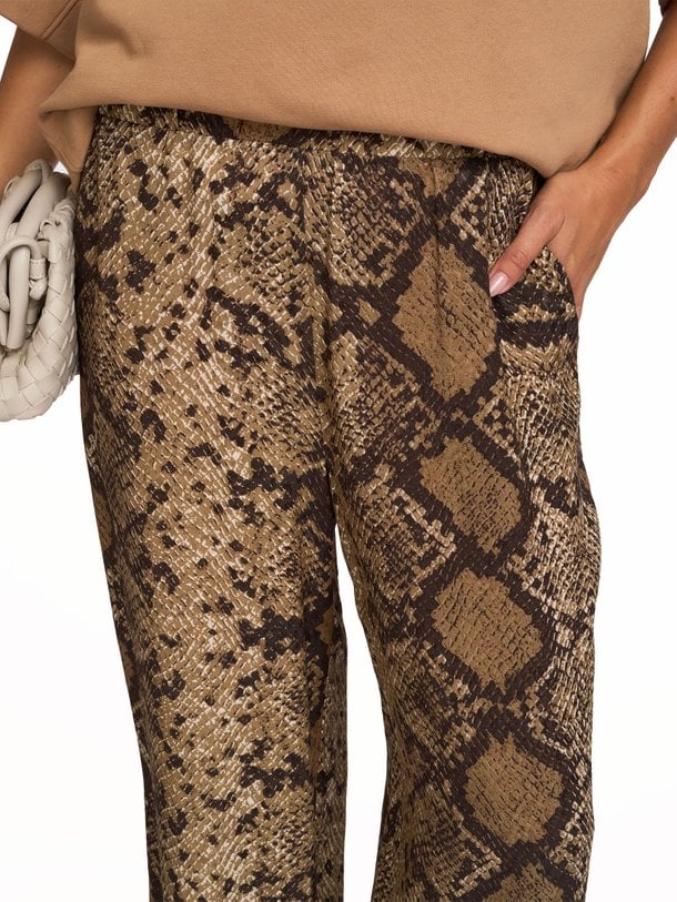 Mienke snake trousers Mienke, katoenmix broek met print
