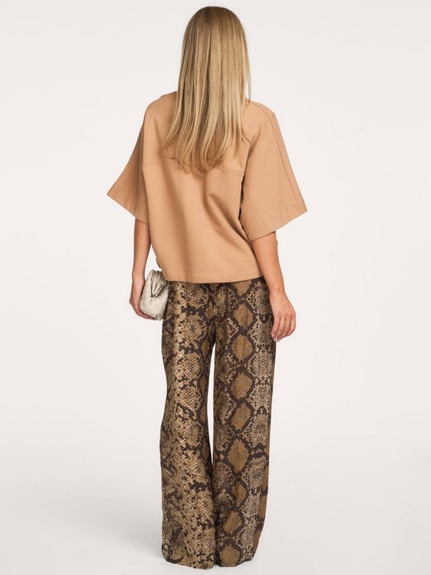 Mienke snake trousers Mienke, katoenmix broek met print
