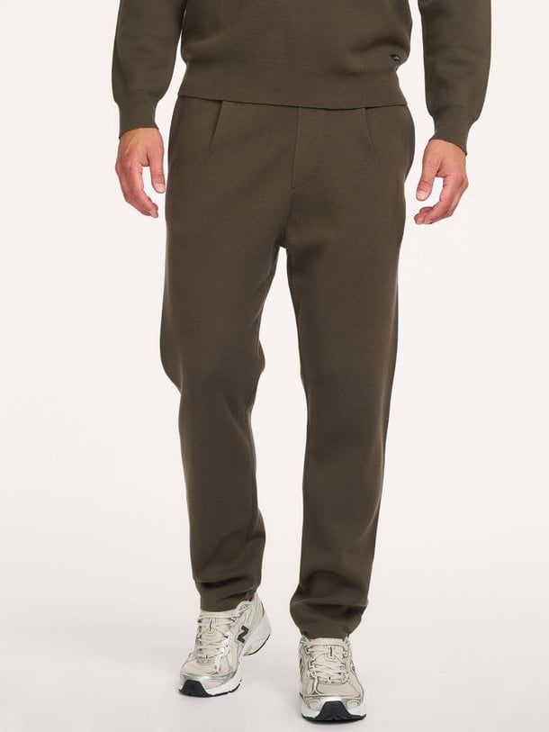 CAIDEN Caiden, merino wol/katoenmix broek