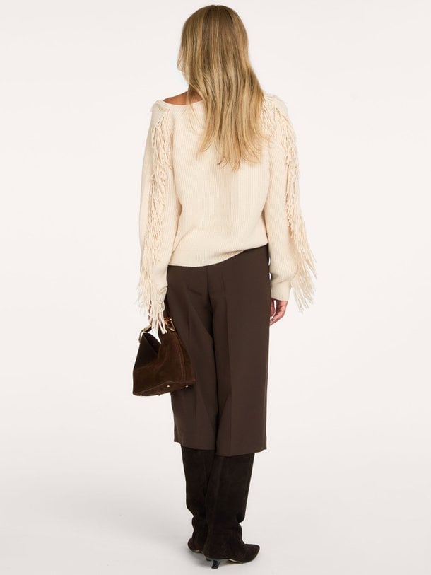 Siega cut-out fringe sweater Siega, merinowolmix coltrui
