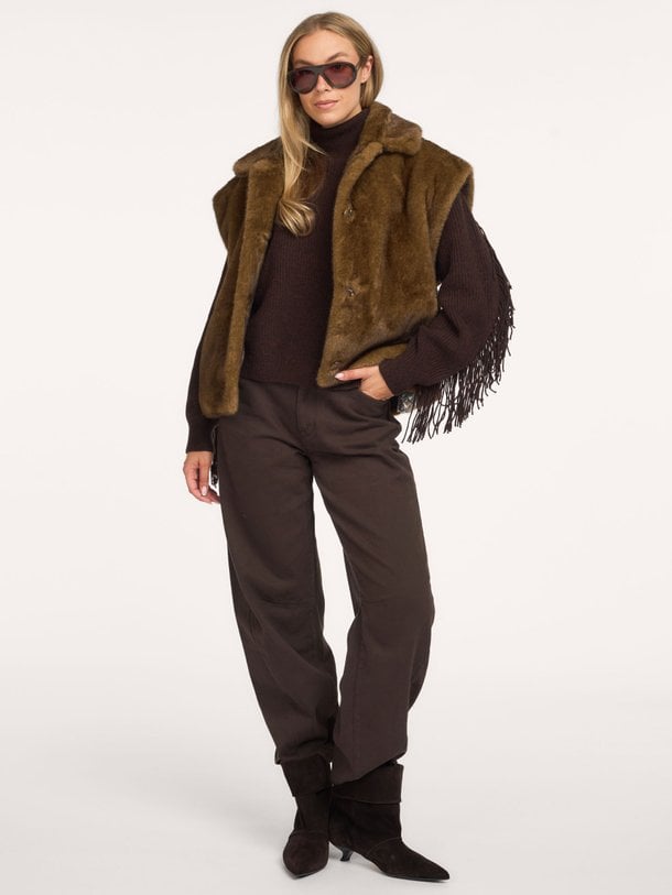 Siega cut-out fringe sweater Siega, merino wollen coltrui