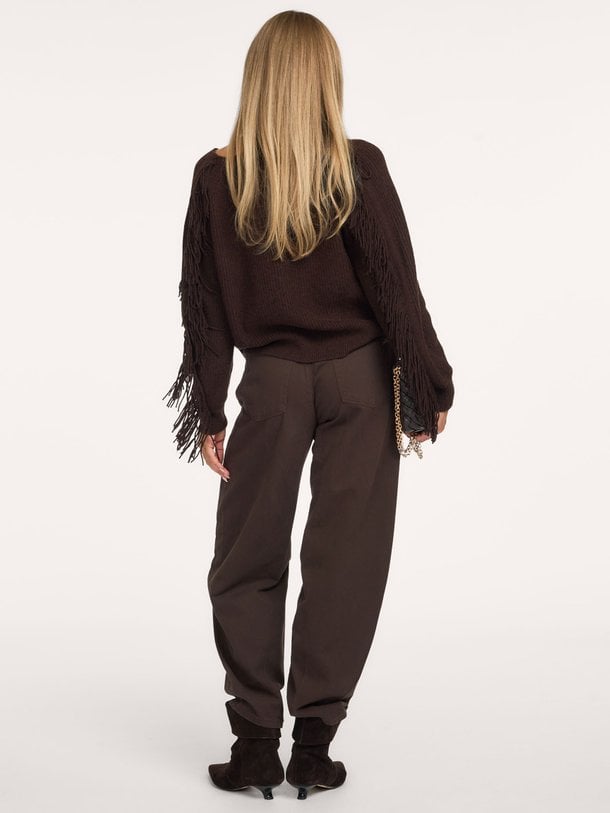 Siega cut-out fringe sweater Siega, merino wollen coltrui