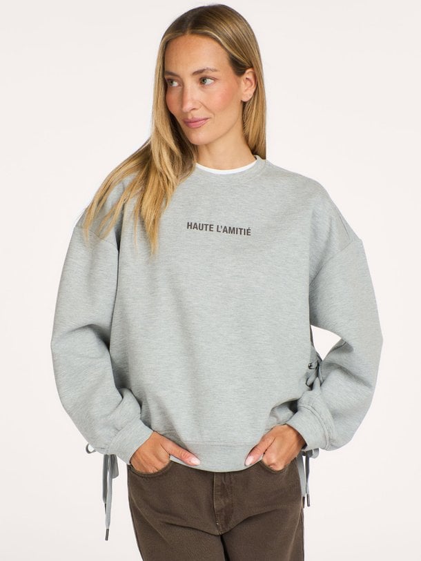 New studio Tie sweat Katoenmix sweater met print