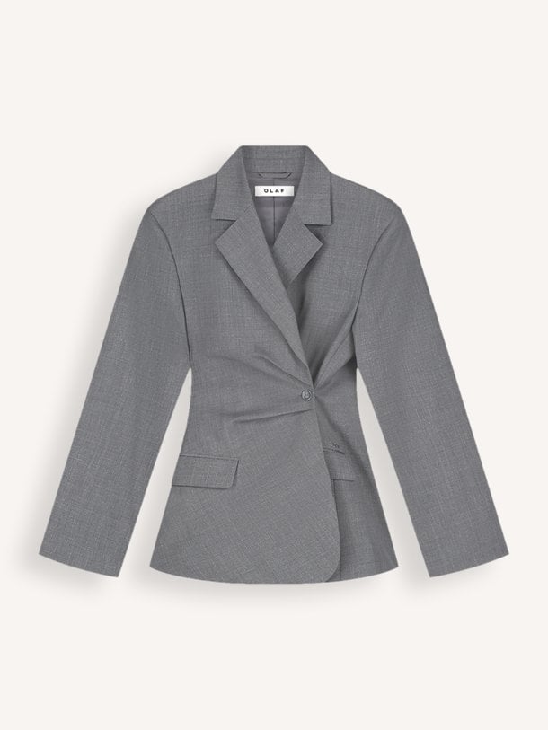 WOOL ASYMETRIC BLAZER Wolmix blazer
