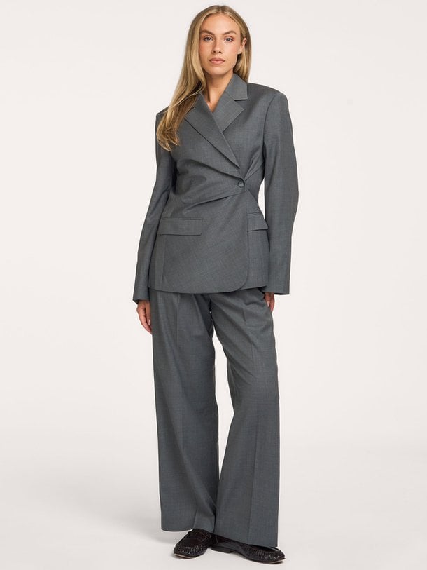 WOOL ASYMETRIC BLAZER Wolmix blazer