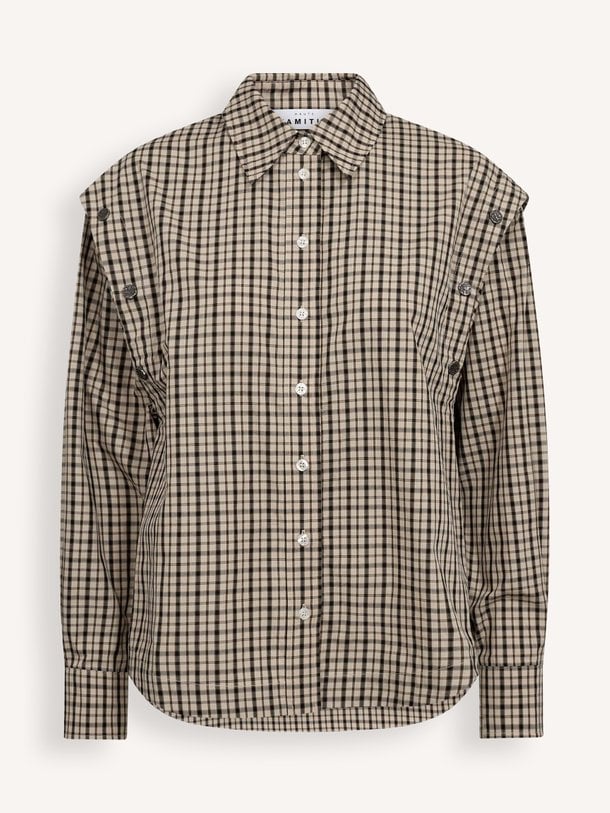 Katoenen geruite blouse