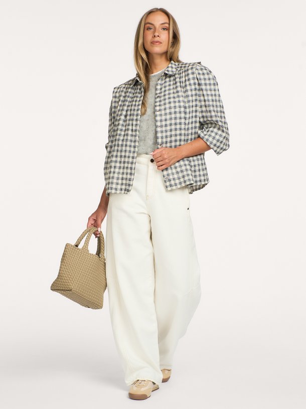 maia check blouse Maia, katoenmix geruite blouse