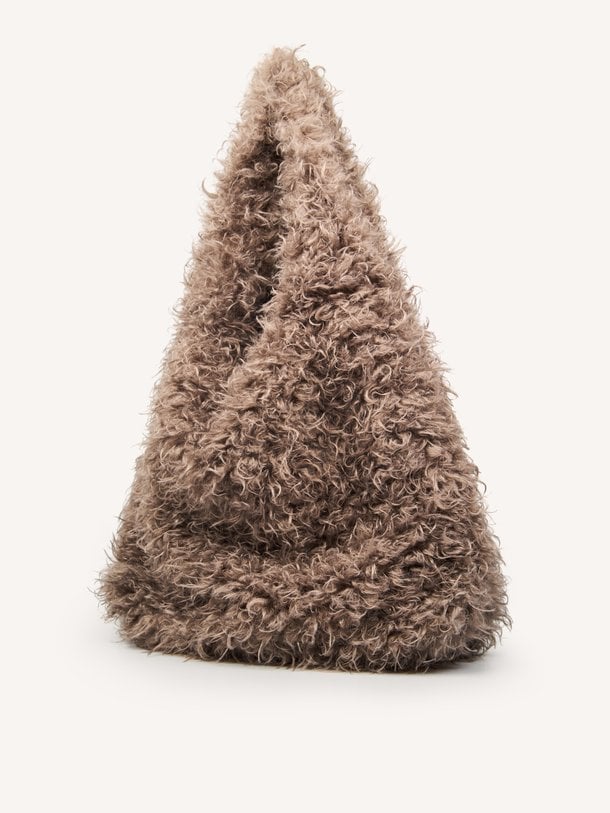 Helbi, fake fur schouder-/handtas