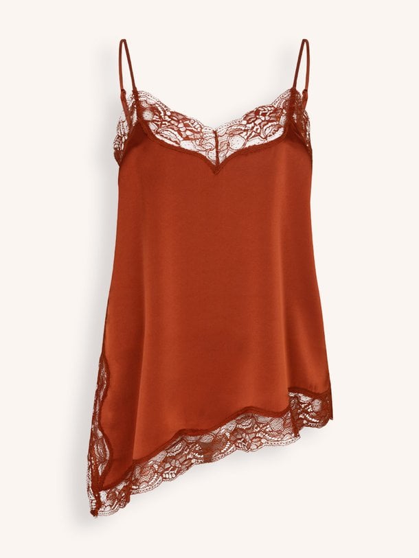 Dawna lace camisole top Dawn, geweven top met kant
