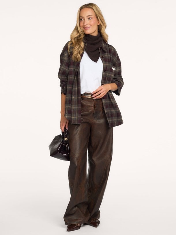 JELLA-LS Jella, viscosemix geruite blouse