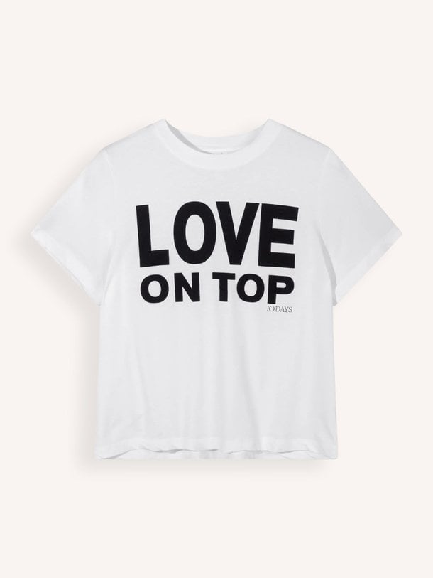 love petite tee Katoenmix t-shirt met print