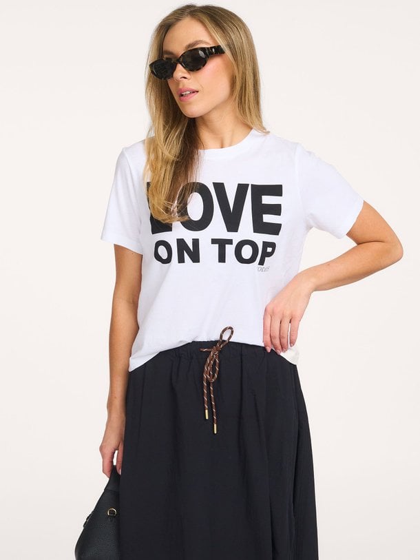 love petite tee Katoenmix t-shirt met print