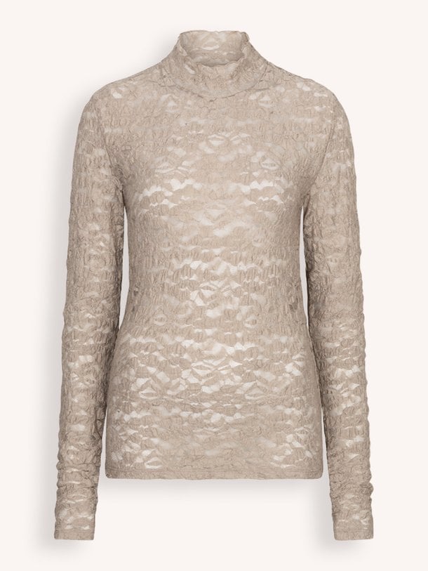 Irony lace turtle neck top Irony, geweven kanten top