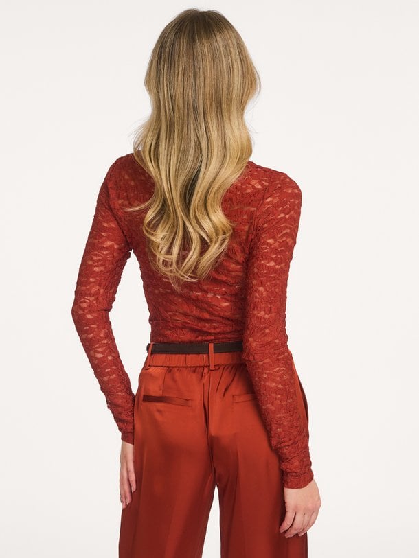 Irony lace turtle neck top Irony, geweven kanten top
