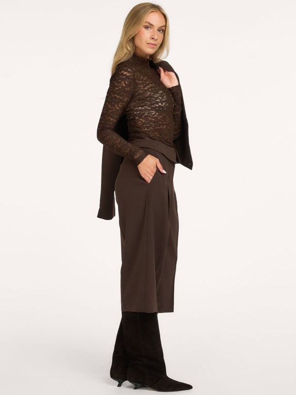 Irony lace turtle neck top Irony, geweven kanten top