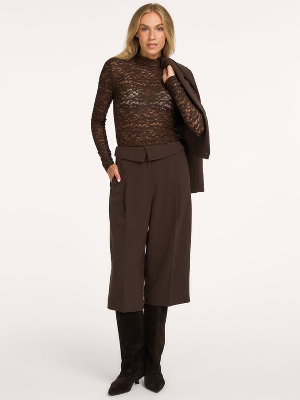 Irony lace turtle neck top Irony, geweven kanten top