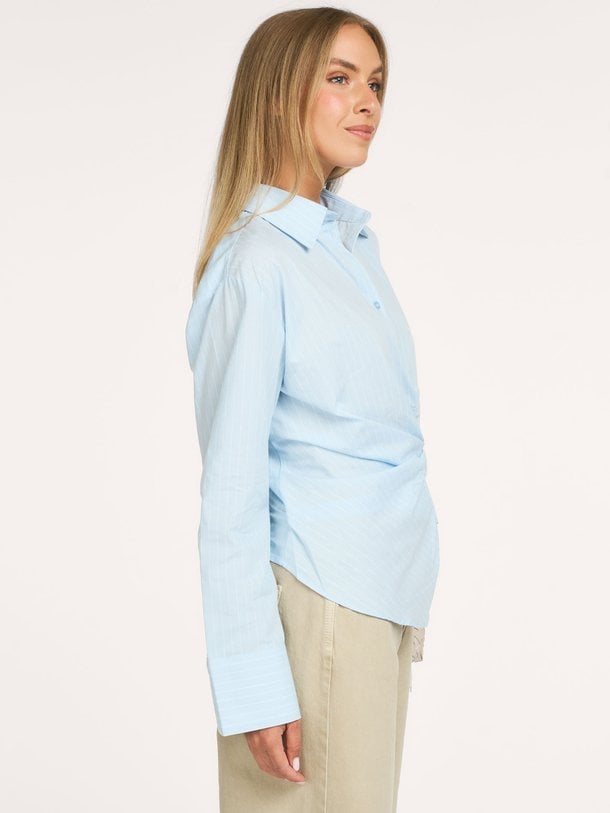 MWBella Belt Shirt Bella, organic cotton gestreepte blouse