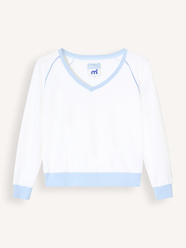 Mistral 3080643003096 online kopen | Orangebag Shop dit sportieve Mistral sweatshirt in wit met lichtblauwe details bij Orangebag. Perfect voor een casual look met een frisse vibe.