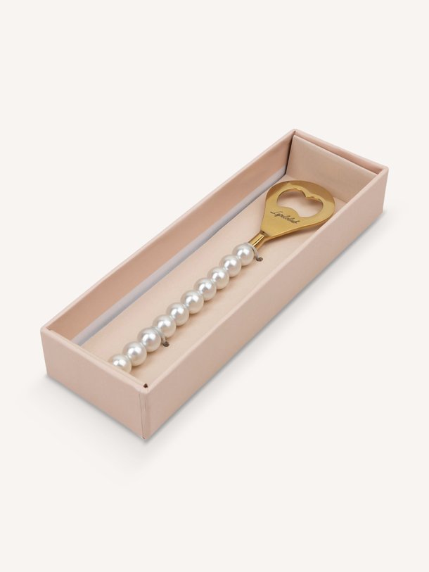 Gold plated flesopener met parels