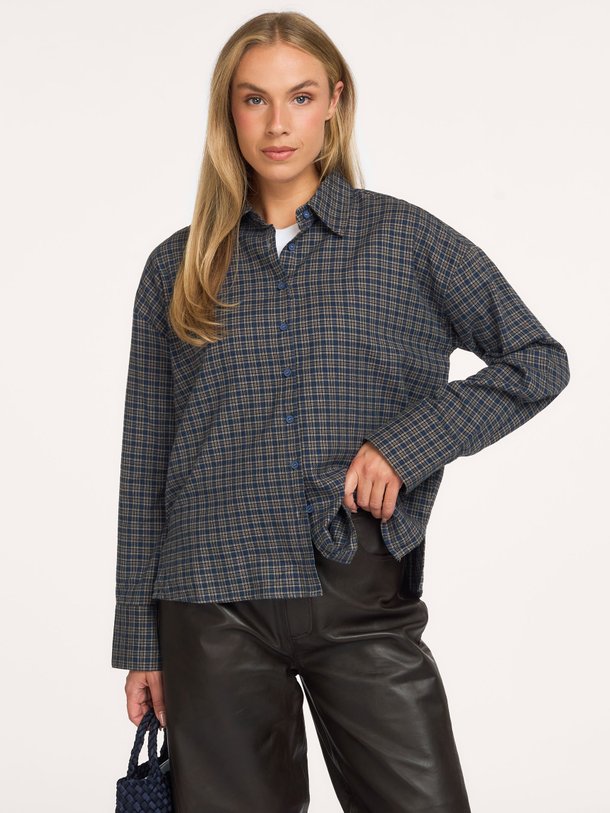 Lennie, katoenen geruite blouse