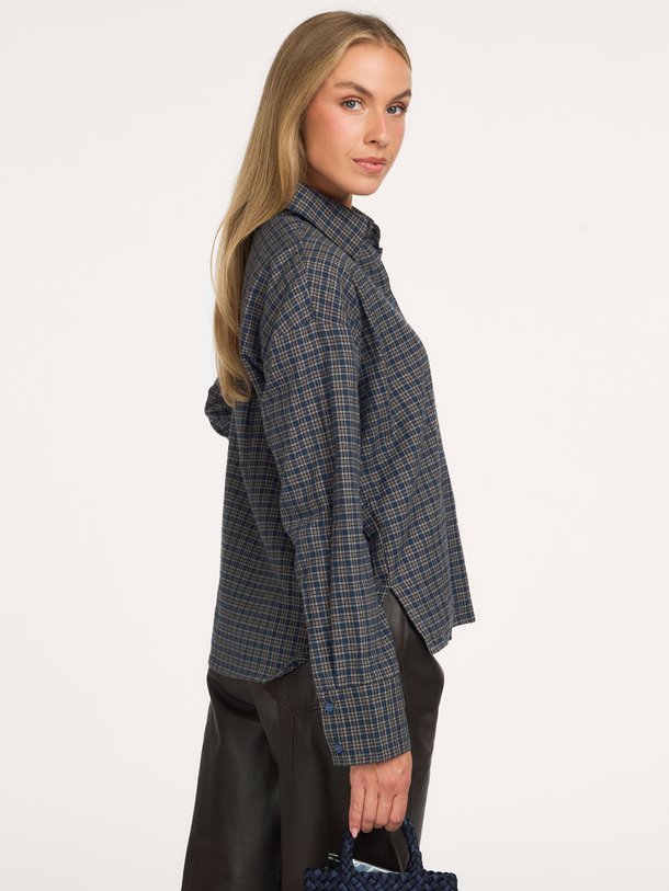 Lennie, katoenen geruite blouse