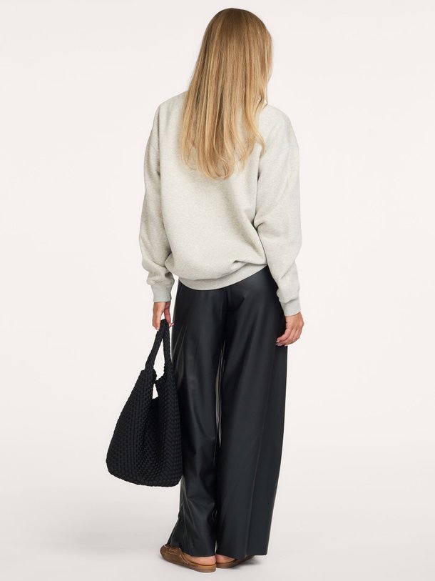 wide leg PU pants Leatherlook broek