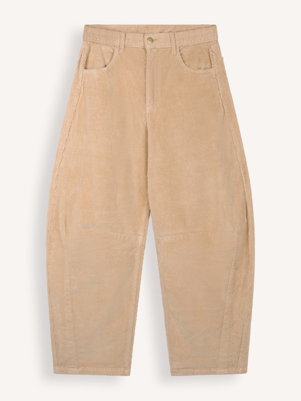 western pants cord Katoenmix rib barrel broek