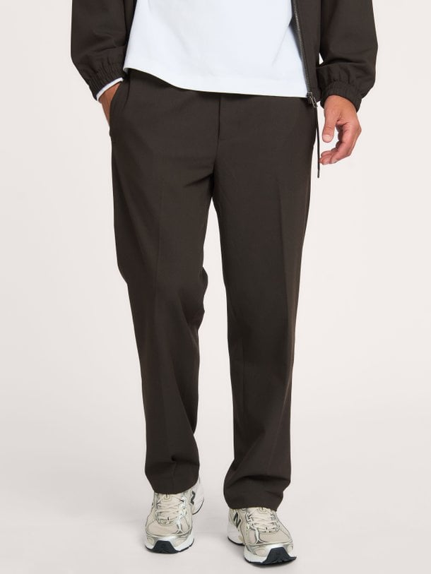 Geweven slim fit broek
