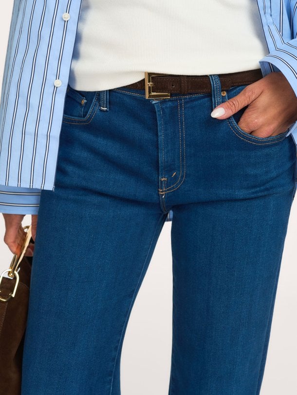 THE MID RISE RAMBLER ZIP FLOOD Rambler, mid waist straight fit jeans