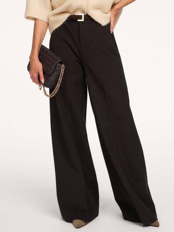 Silvia Wide Silvia, katoenmix wide leg broek