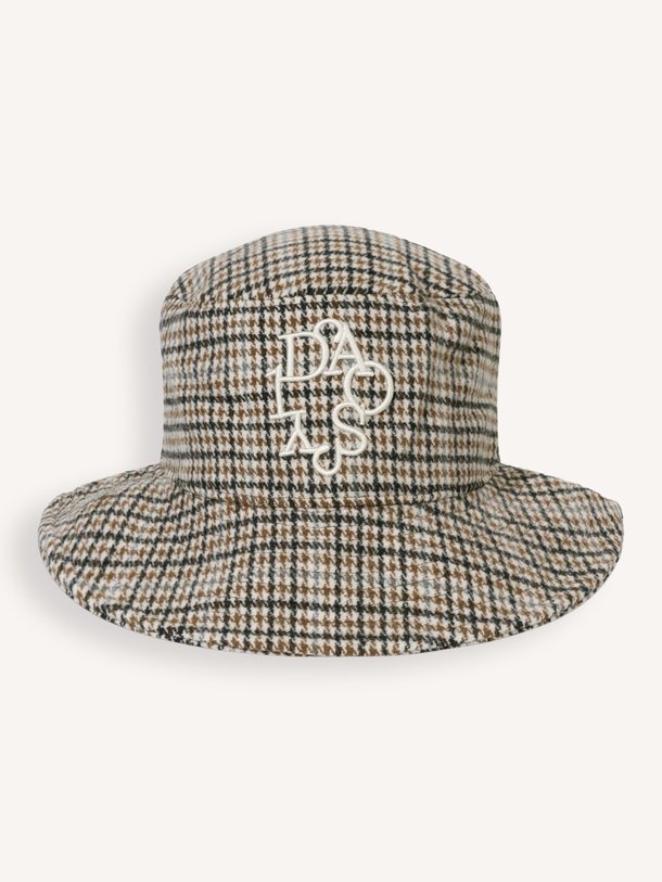wool blend check hat Wolmix bucket hat