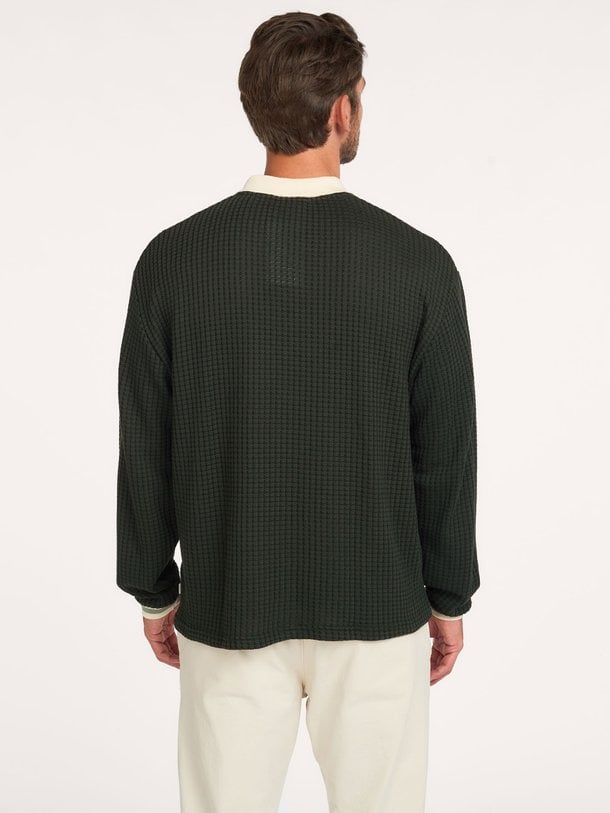 Waffle, organic cottonmix polo
