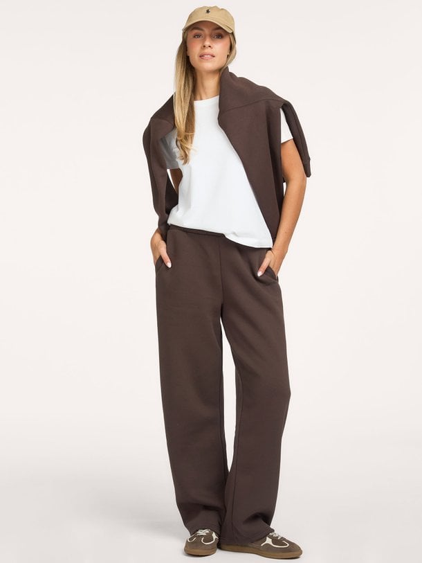 Tiamd straight pants Tia, katoenmix joggingbroek