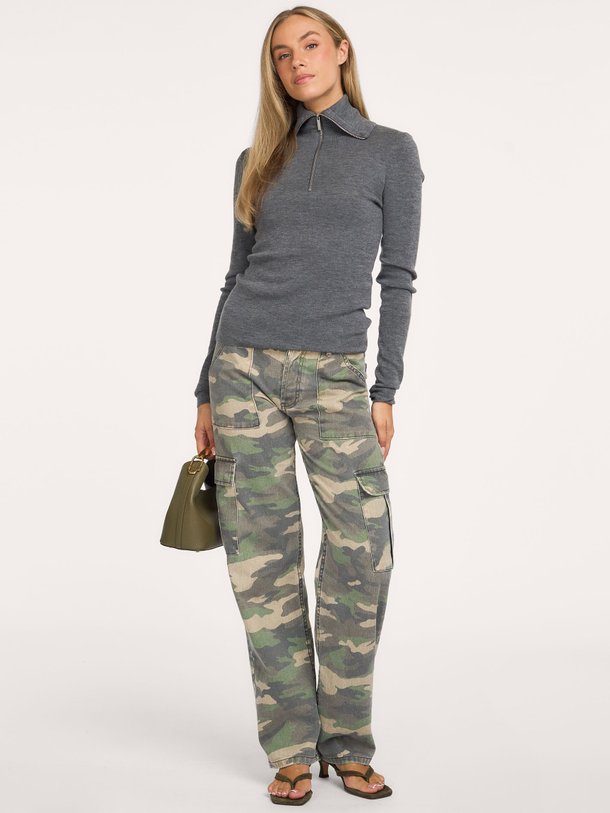 Rosalie, wollen half zip trui