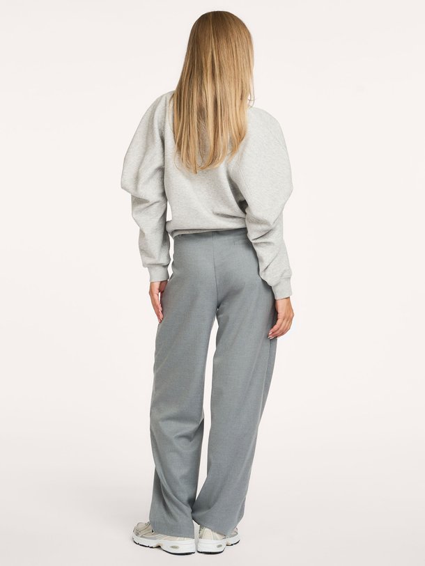 puff sleeve sweater neoprene Katoenmix gemêleerde sweater