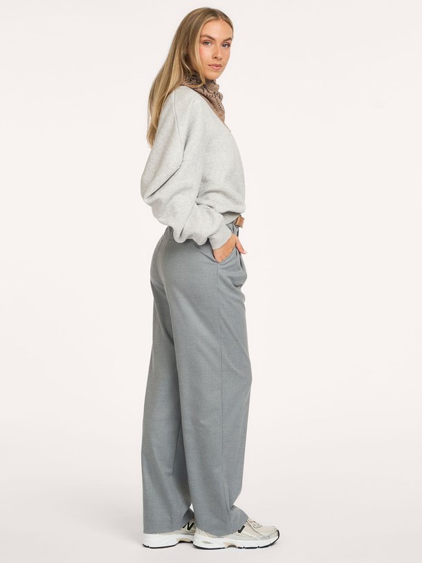 puff sleeve sweater neoprene Katoenmix gemêleerde sweater