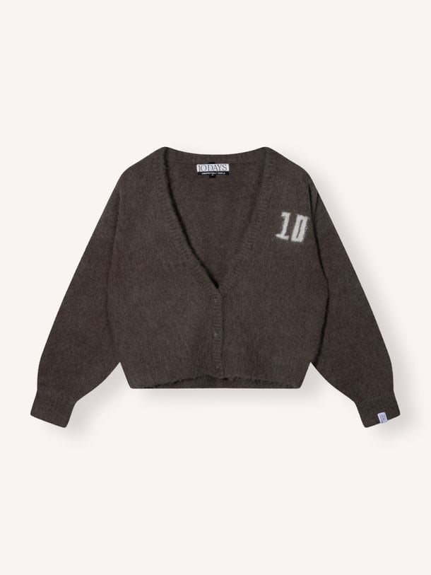 hairy knit cardigan Alpacamix vest