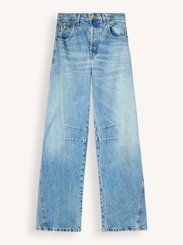 Aliana, mid waist barrel fit non-stretch jeans
