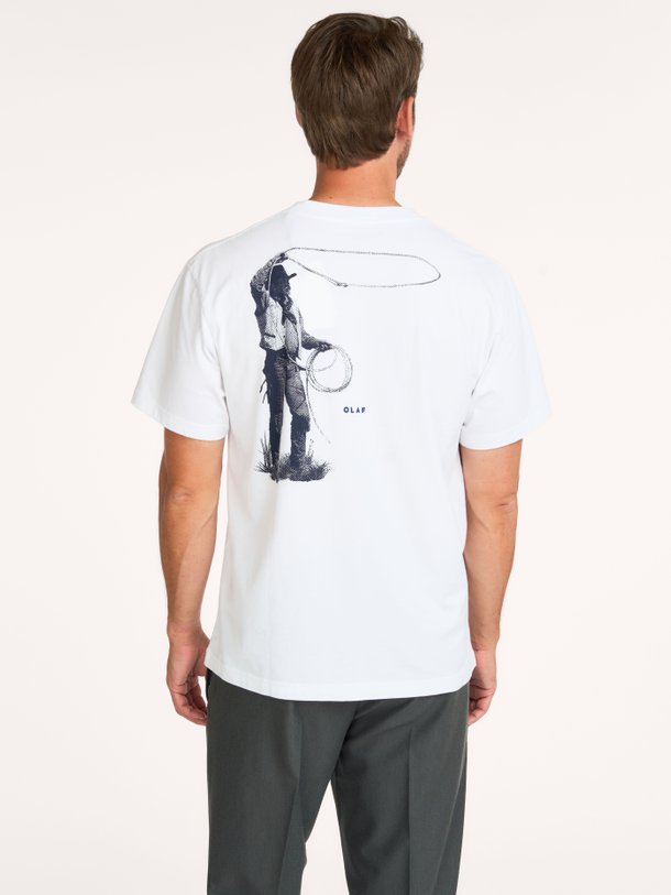 Cowboy, organic cotton T-shirt met logo