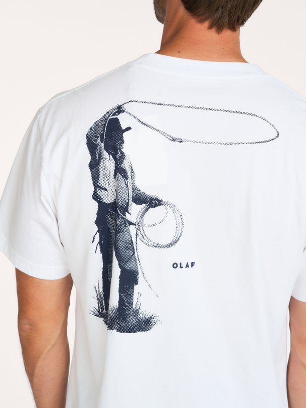 Cowboy, organic cotton T-shirt met logo